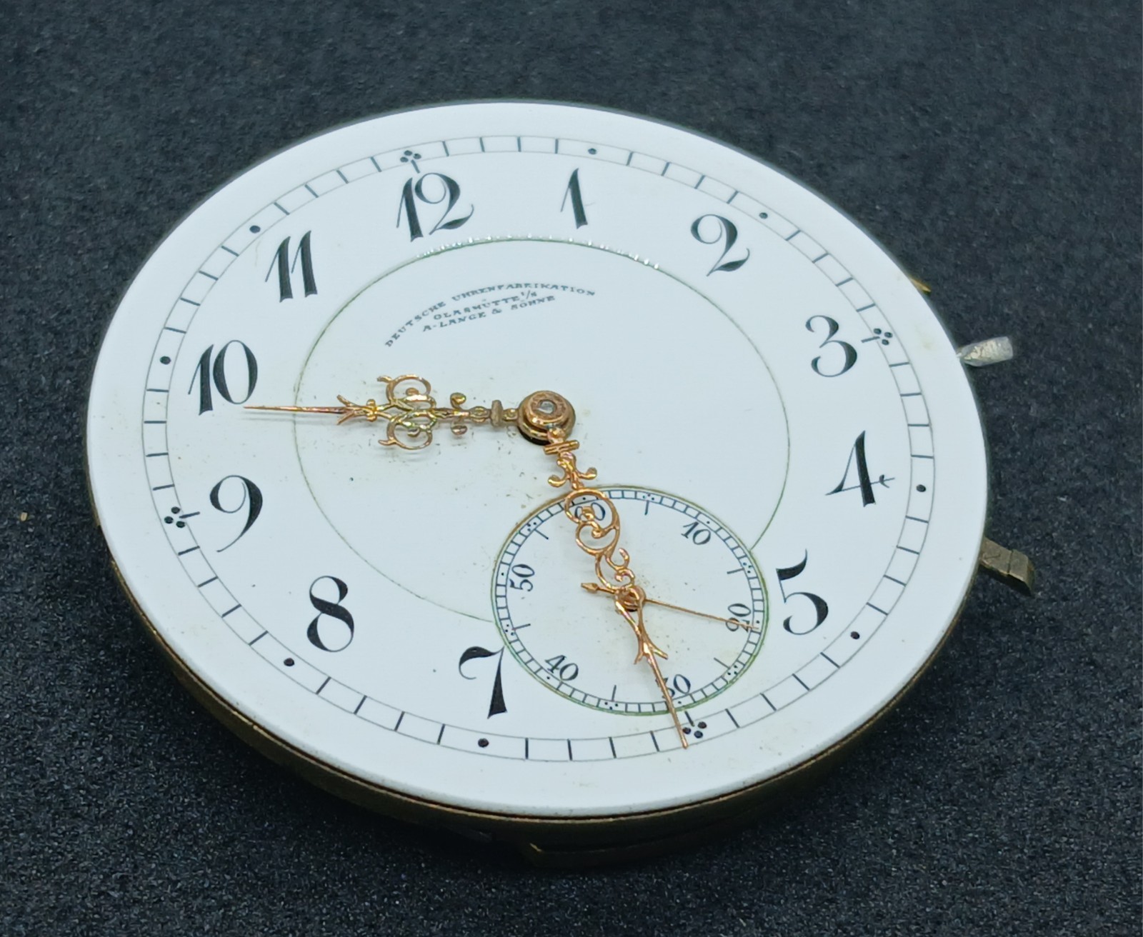 Vintage A. Lange & Söhne Glashutte Pocket Watch Movement N°54083 Dial 43mm