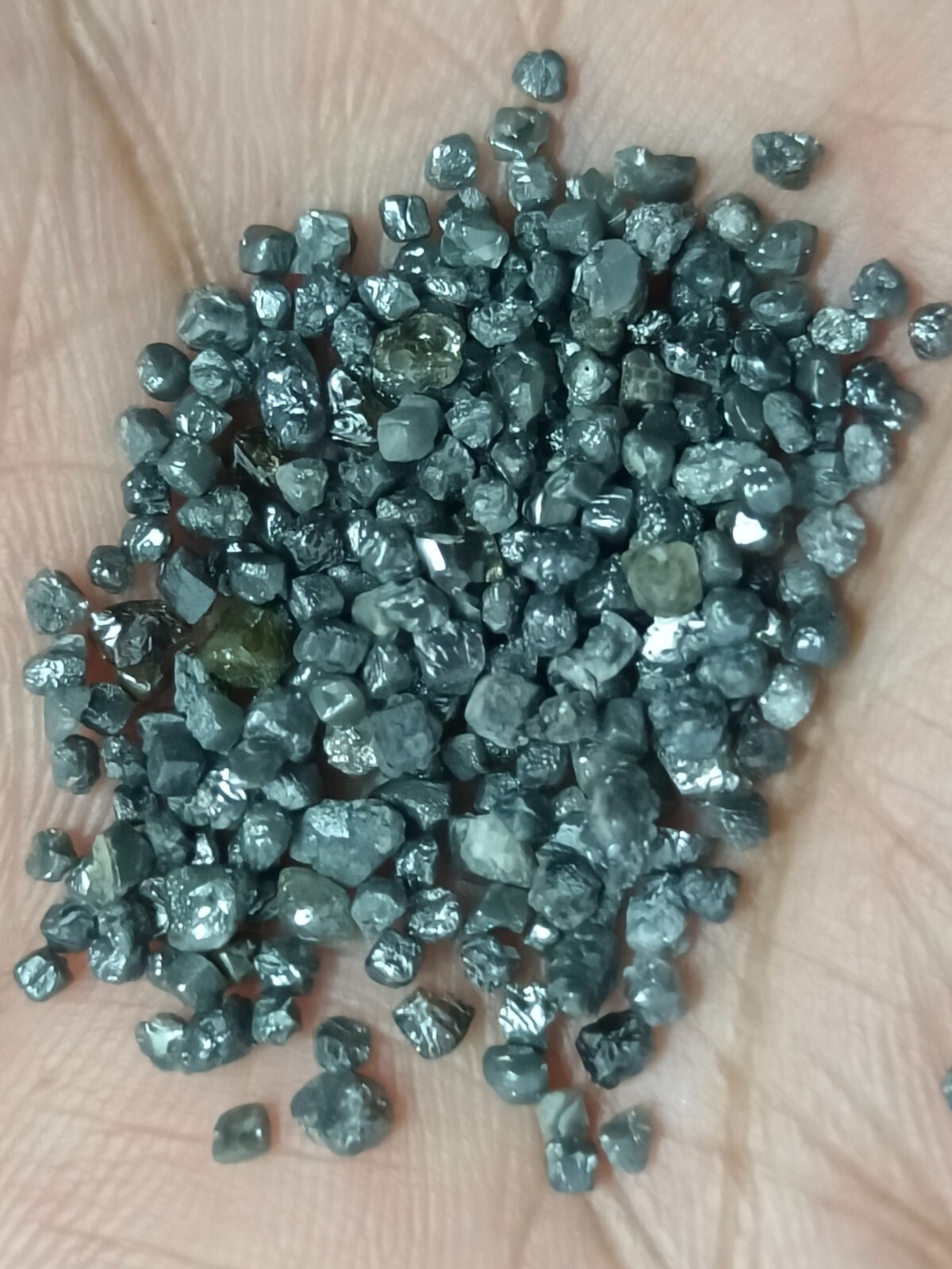 20.00 Ct Rare Black Natural Rough Loose Diamonds – Uncut Raw Stones for Jewelry