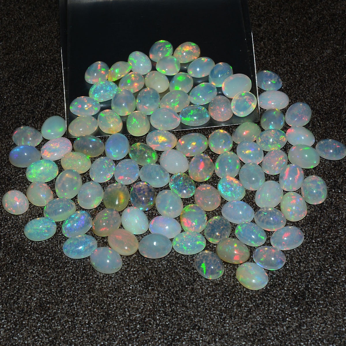 Set 10 Pcs Natural Opal Ethiopian Hi-Grade 9mmx7mm Flashy Colors Loose Gemstones