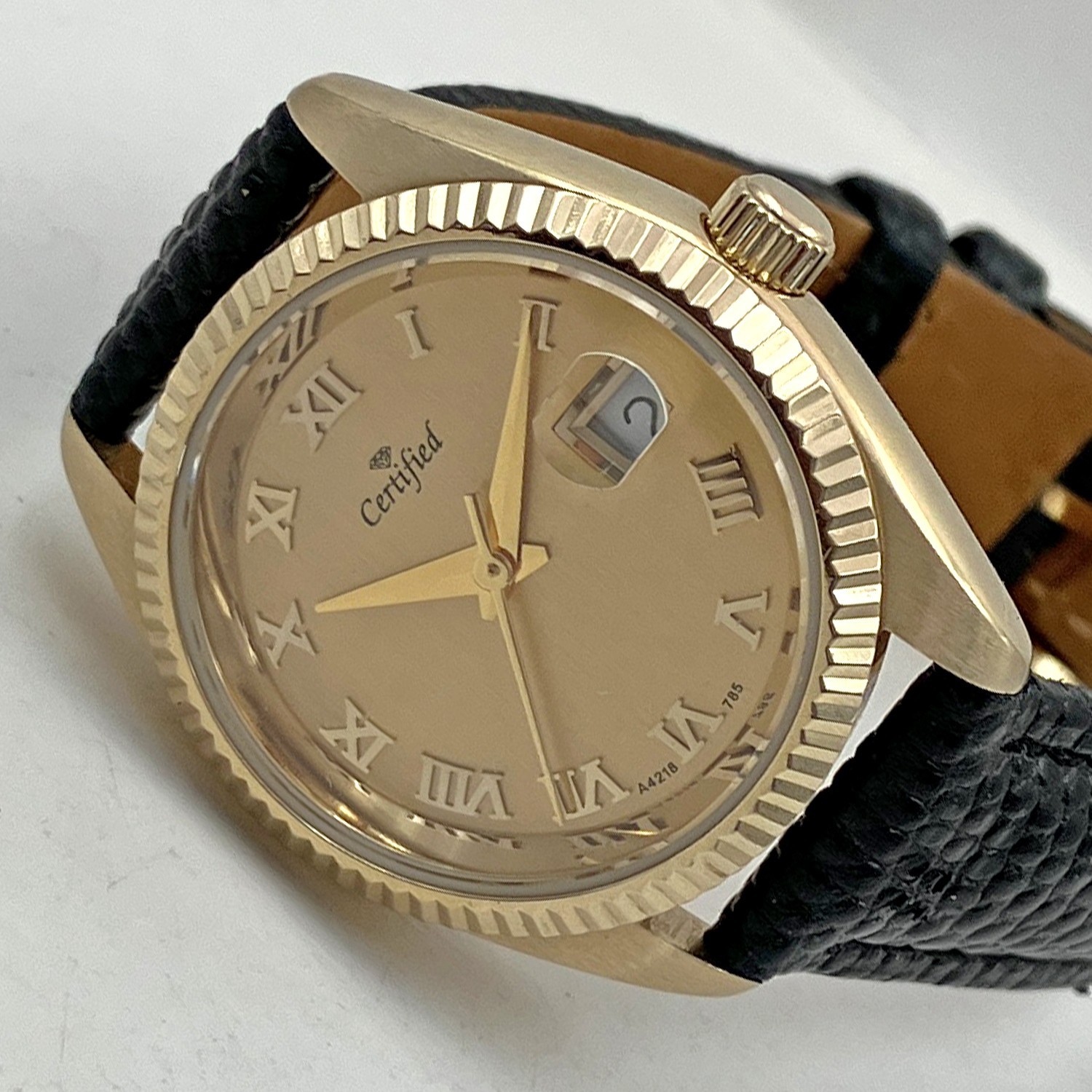 Certified Swiss Quartz Watch Sapphire Crystal Fluted Bezel 30mm Movado Band