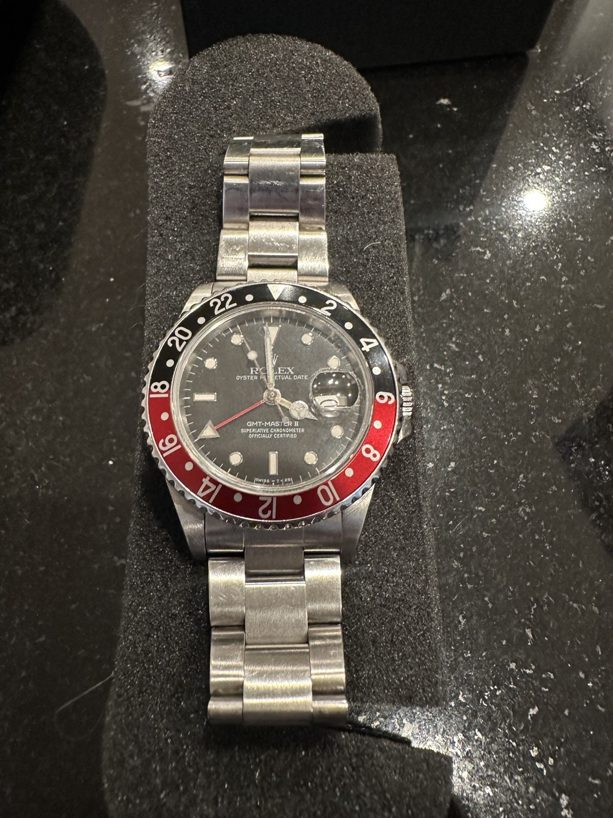 Rolex GMT-Master II 16760 Fat Lady Coke 1985 Vintage 40mm Steel + Spare Links