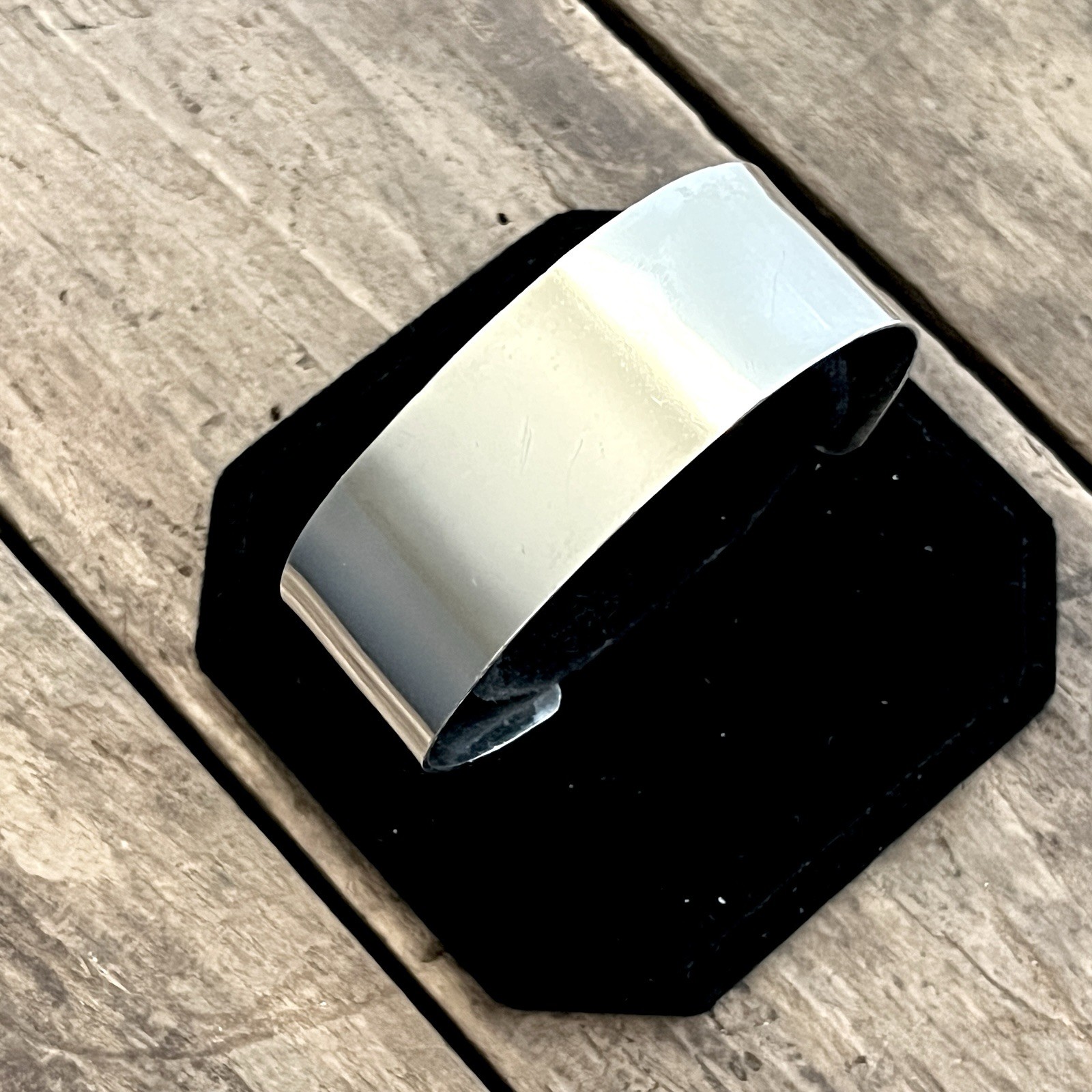 Vintage 925 Sterling Silver 27g Minimalist Cuff Bracelet 6.75 in Adjustable