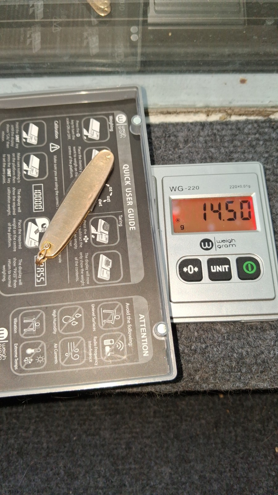 Vintage 10K Gold Watch Fob 2 Blade Pocket Knife with Pipe Cleaning Tool