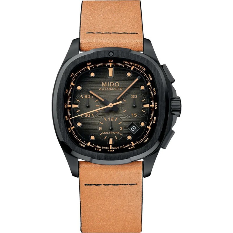 Mido Multifort TV Chronograph 42mm Black PVD Men’s Watch M0495273308100