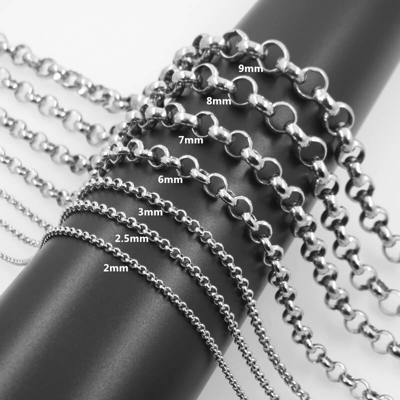Stainless Steel 32 Inch(80 cm) 2.0mm Tiny Rolo Neck Chain Necklace