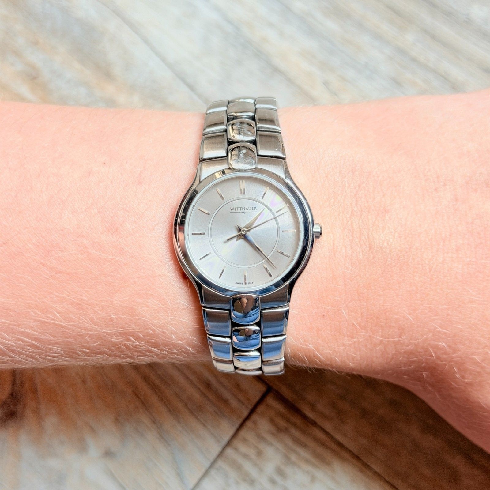 Wittnauer Biltmore Women’s Swiss Quartz Watch 10L17 Stainless Steel Silver 7″