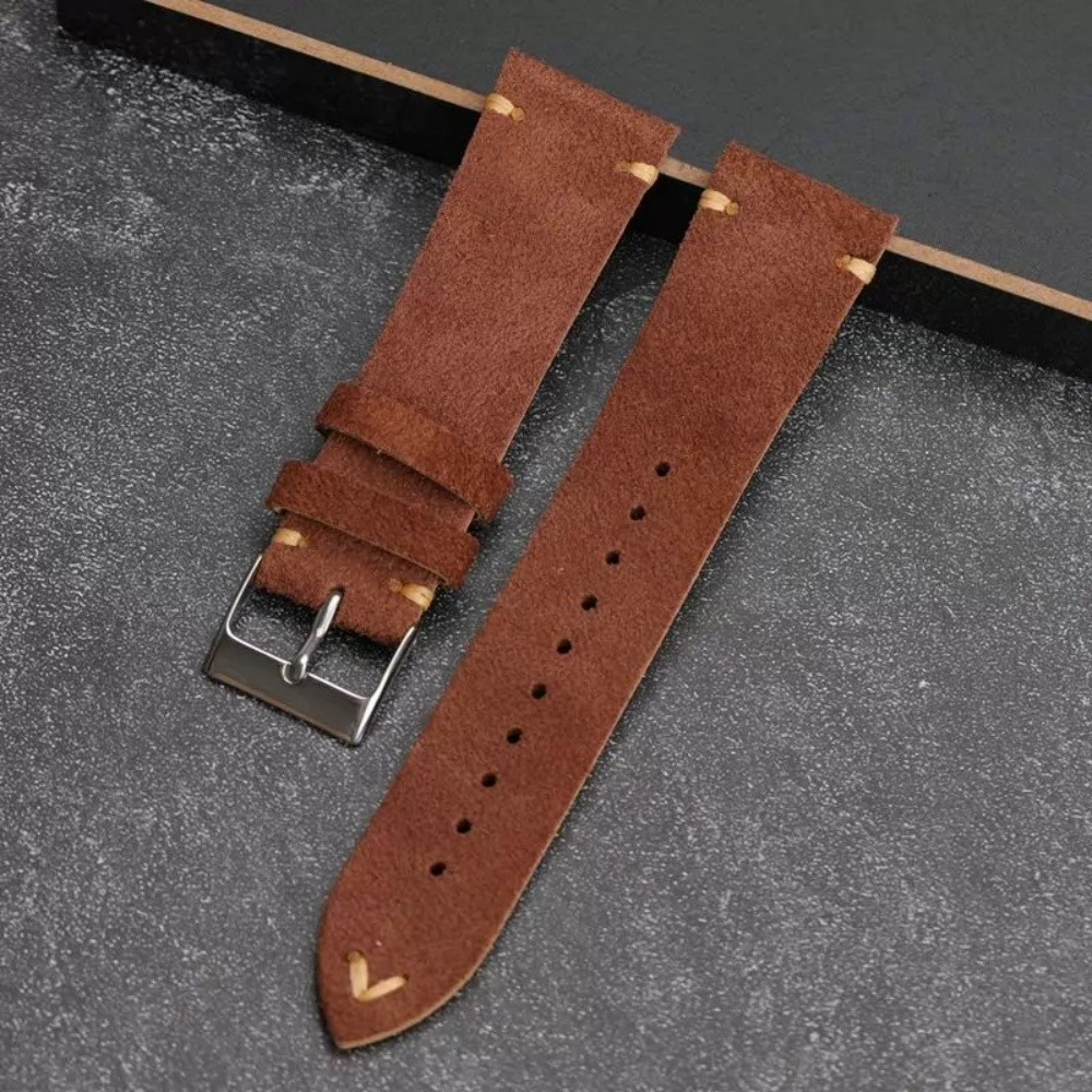 Genuine Cowhide Suede Leather Watch Band Strap 16mm-28mm Optional