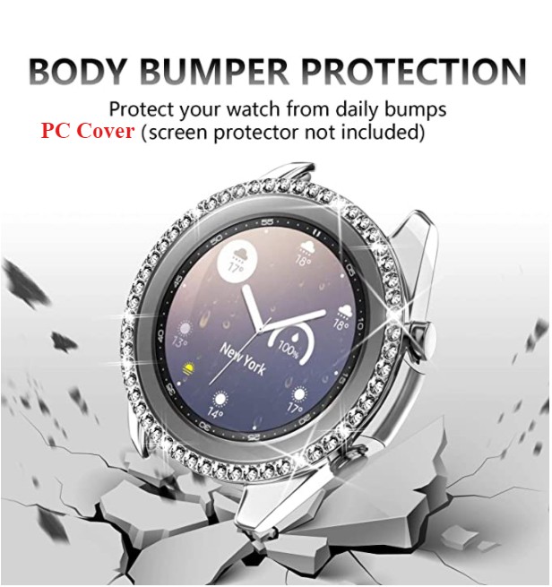 Bling Metal Watch Band + Diamond Case For Samsung Galaxy Watch 4 5 6 40mm 44mm
