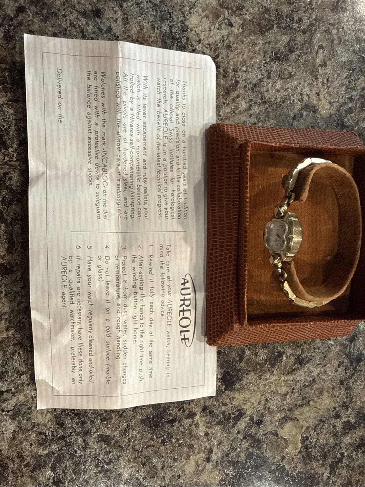 Aureole Women’s Swiss Watch 21 Jewels Vintage With Box. Free Shipping!