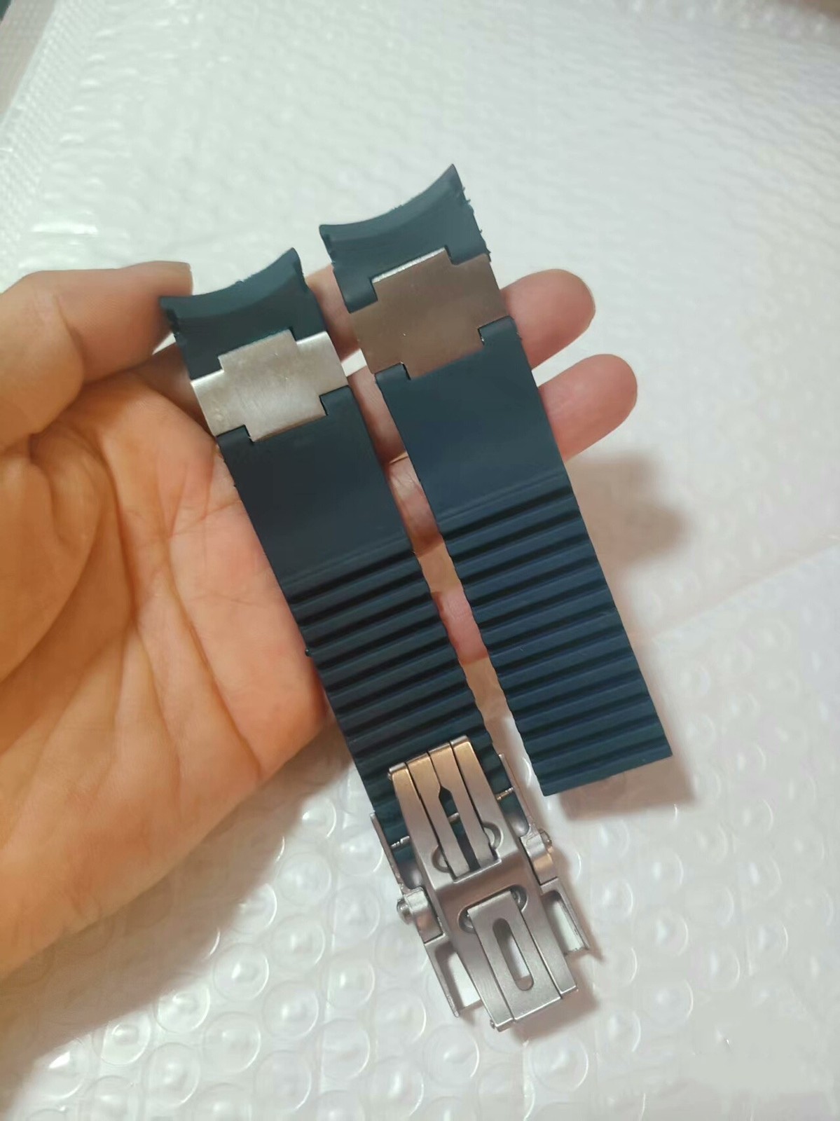 22mm Rubber Strap Fits For Ulysse Nardin Maxi Marine / Diver Silicone Watch Band