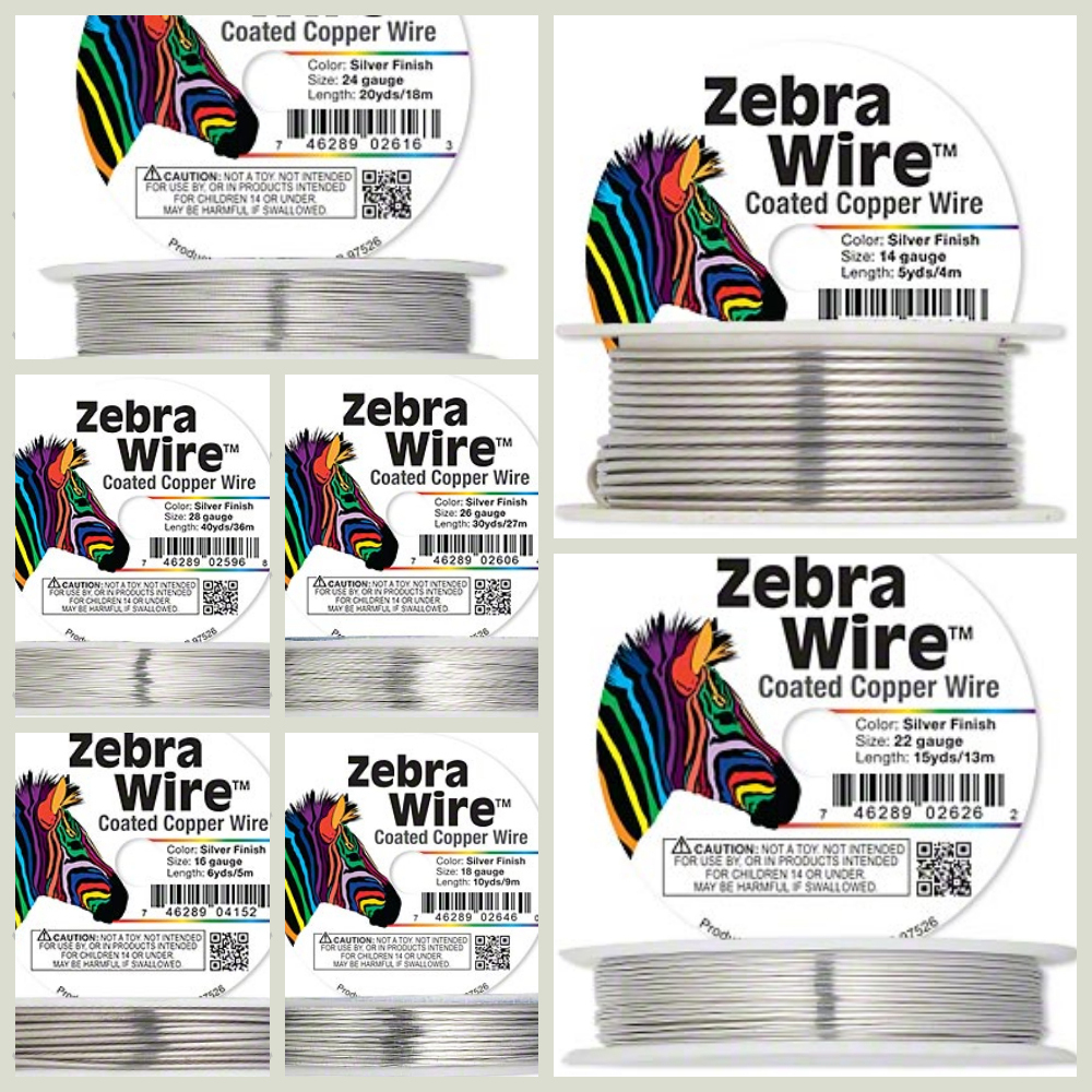 Beading Wire Zebra Silver Round 12,14,16,18,20,22,24,26,28 gauge Free Shipping