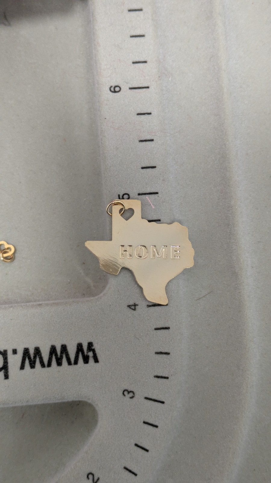 Texas Gold Filled Pendant Charm Texas State Charm