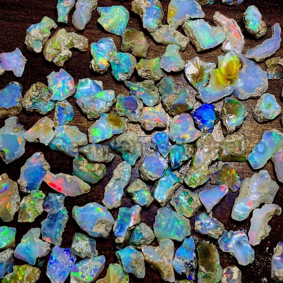 Cut Grade Opal Rough Lot AAA Grade 10 Pieces Large Size Ethiopian Welo Opal Raw