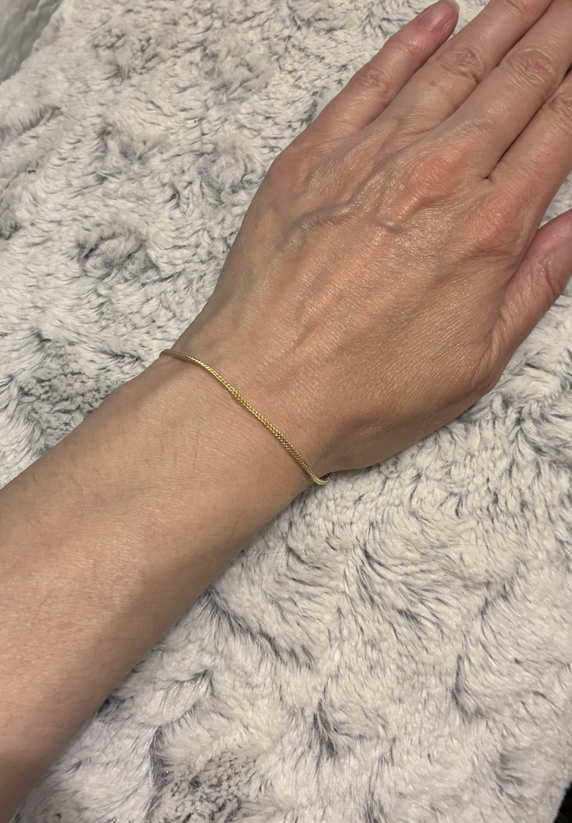 Franco Box Link Chain Bracelet 7in Solid 10kt Yellow Gold 1.4mm Brand New