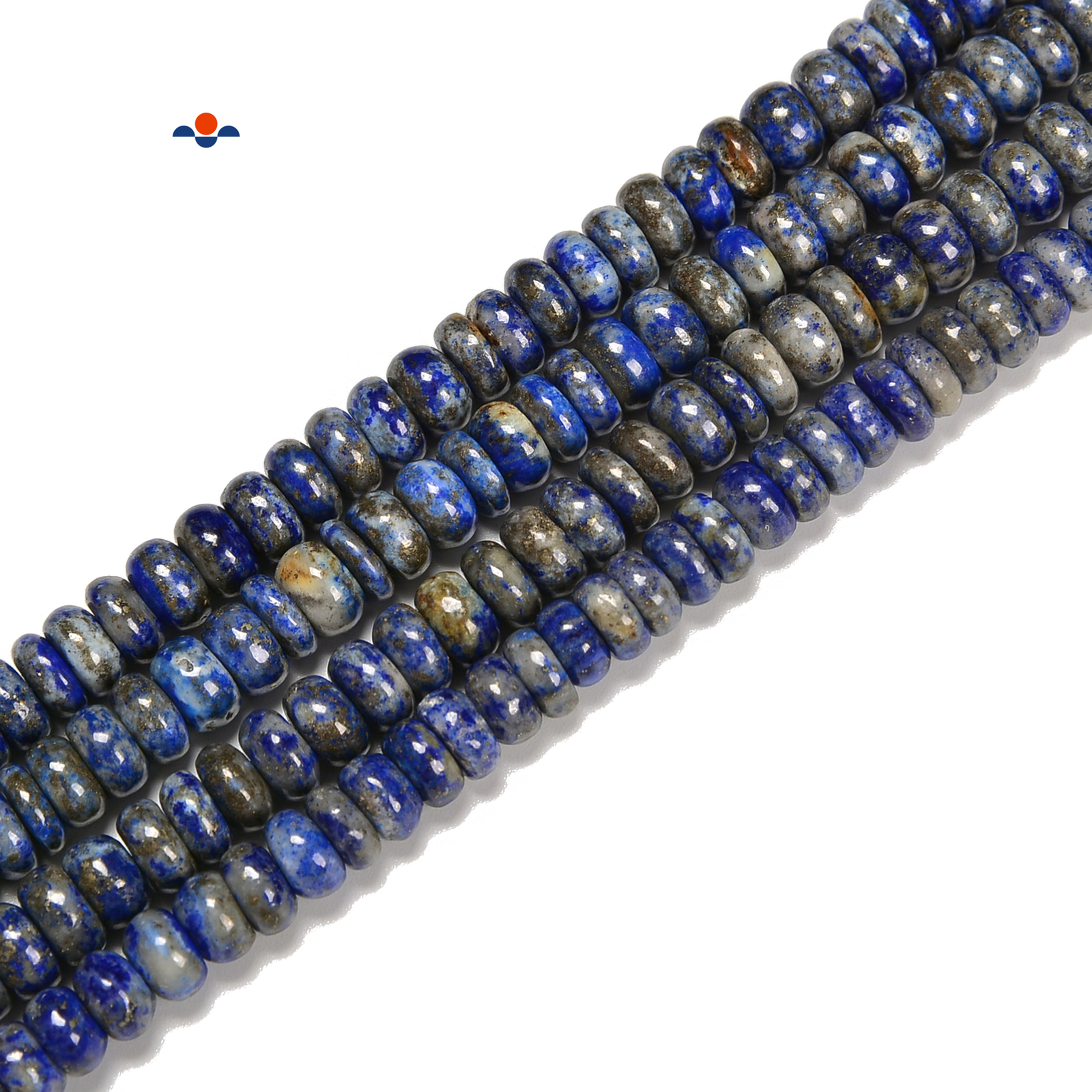 Low Grade Natural Lapis Smooth Rondelle Beads Size 4x6mm 5x8mm 6x10mm 15.5” Str