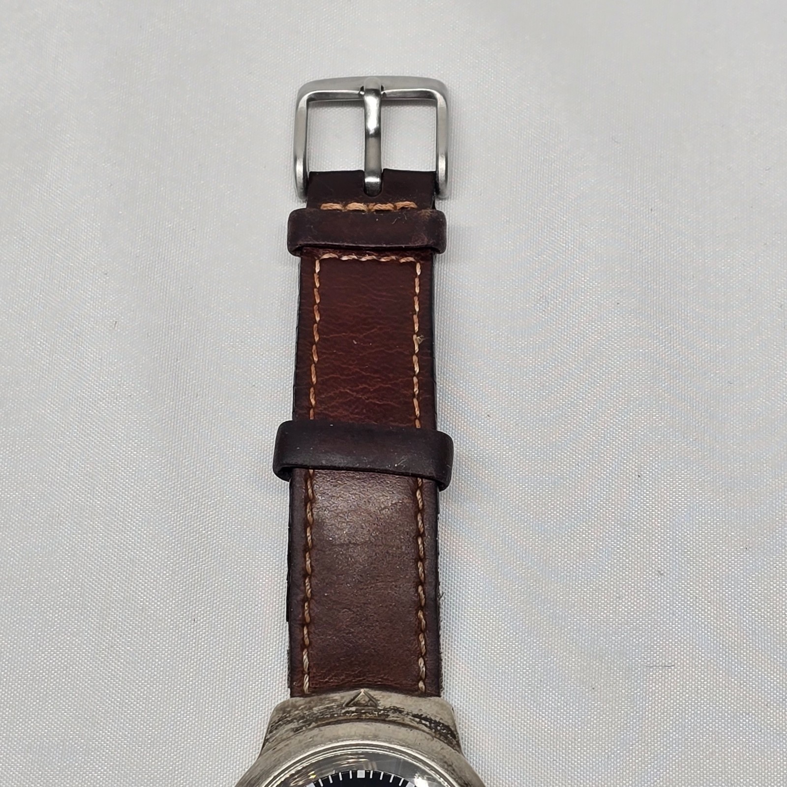 Vintage 1990s Mercedes-Benz Quartz Watch – Black Dial – Teardrop Steel Case