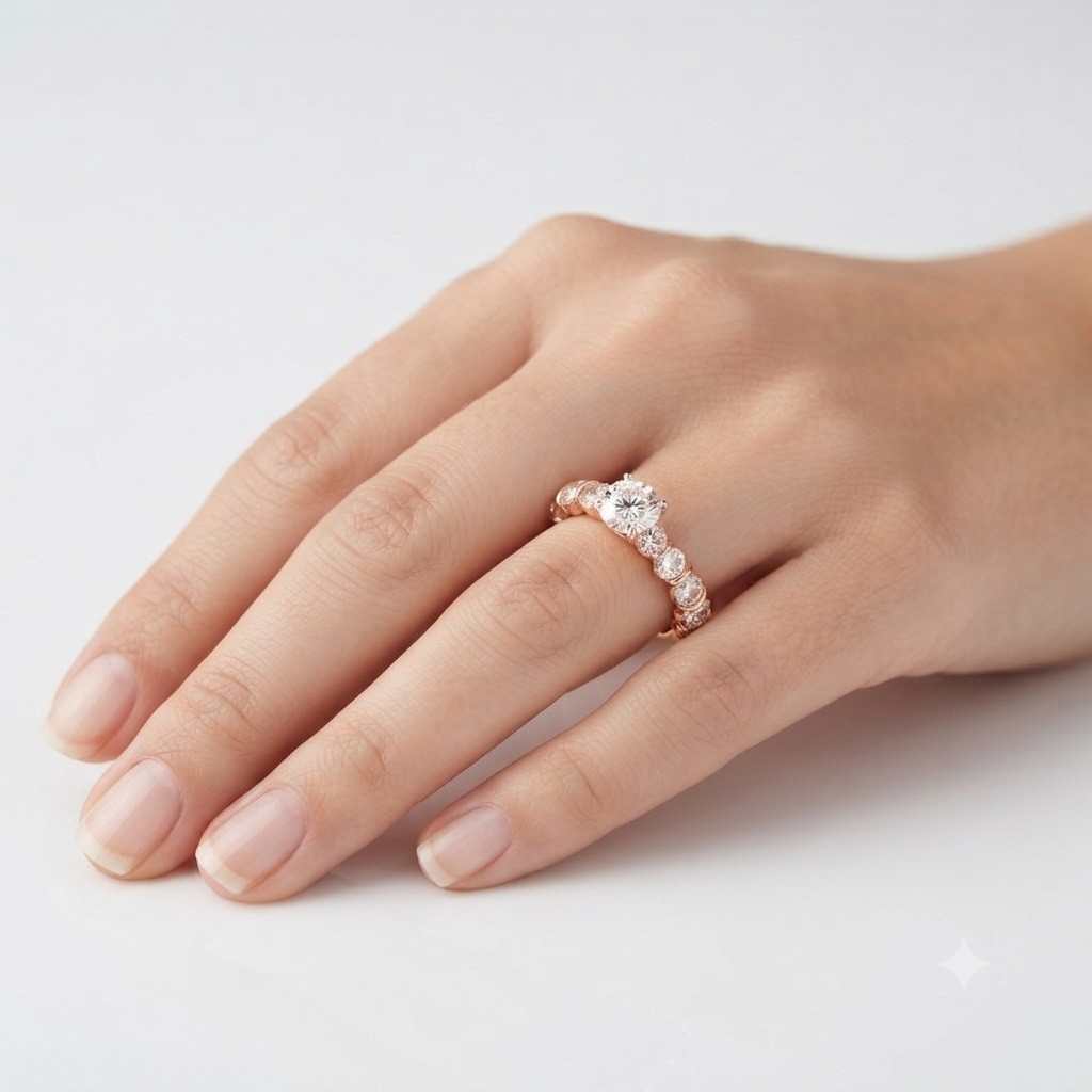 Stunning Solitaire Engagement Ring VS F 1.80-3.40 Ct Lab Grown Diamond 14K Gold