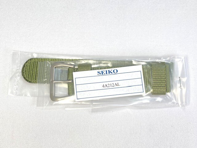 Seiko Genuine Nylon Band 22mm Green 4A212AL for SNZG09JC/7S36-03J0