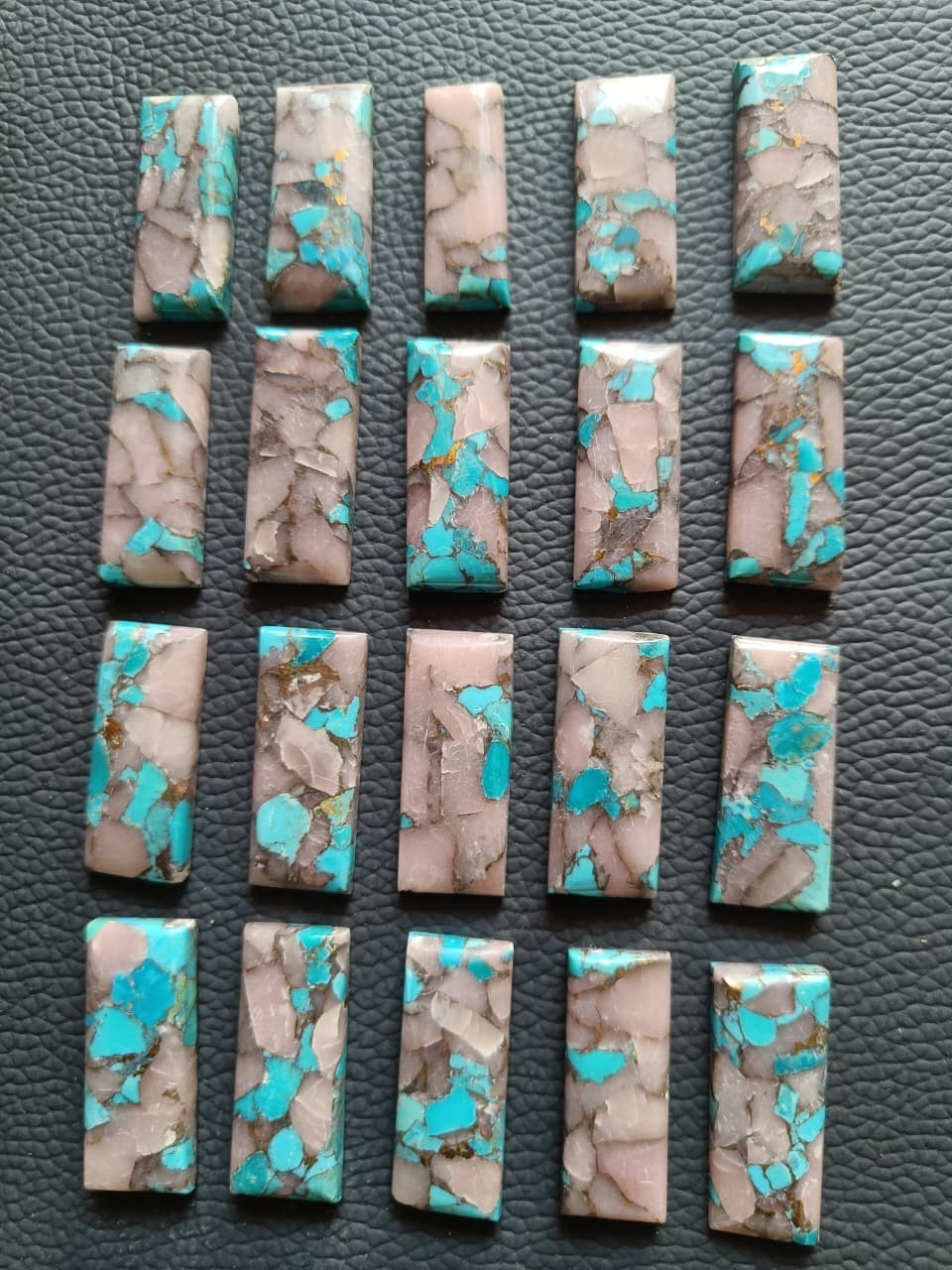 12X30MM Oyster Copper Turquoise Octagon Cabochon Loose Gemstone Wholesale Lot