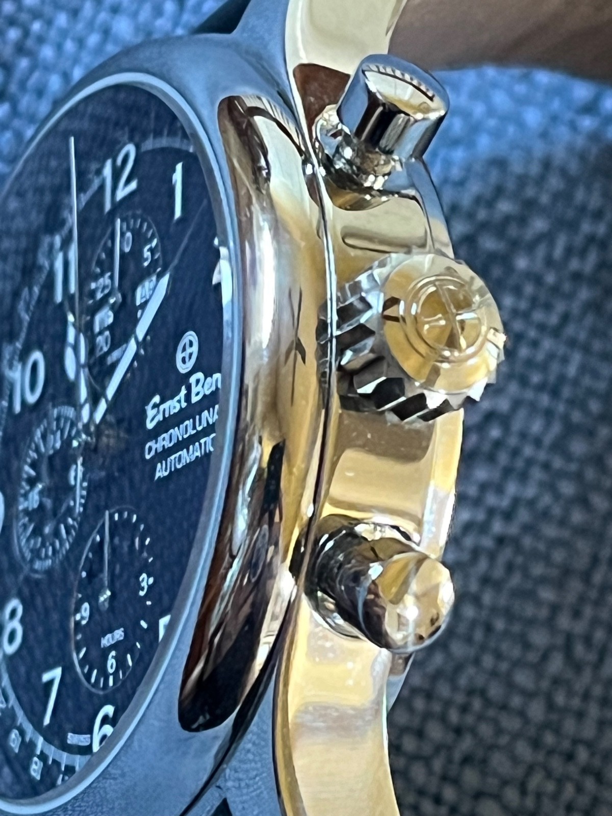 Ernst Benz Chronolunar 40300 Swiss Made SS Automatic Men’s Watch