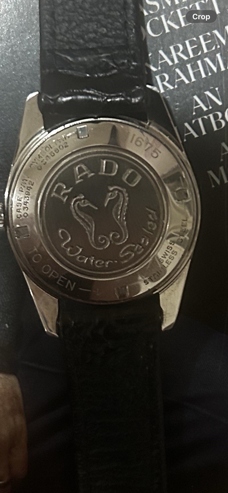 Rado Golden Horse Automatic 25 Jewels Date Silver Dial Black Leather Strap