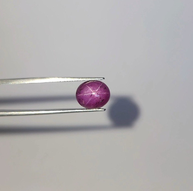 Natural Translucent 4.90 Ct Star Ruby pink Oval Cabochon Loose Gemstone