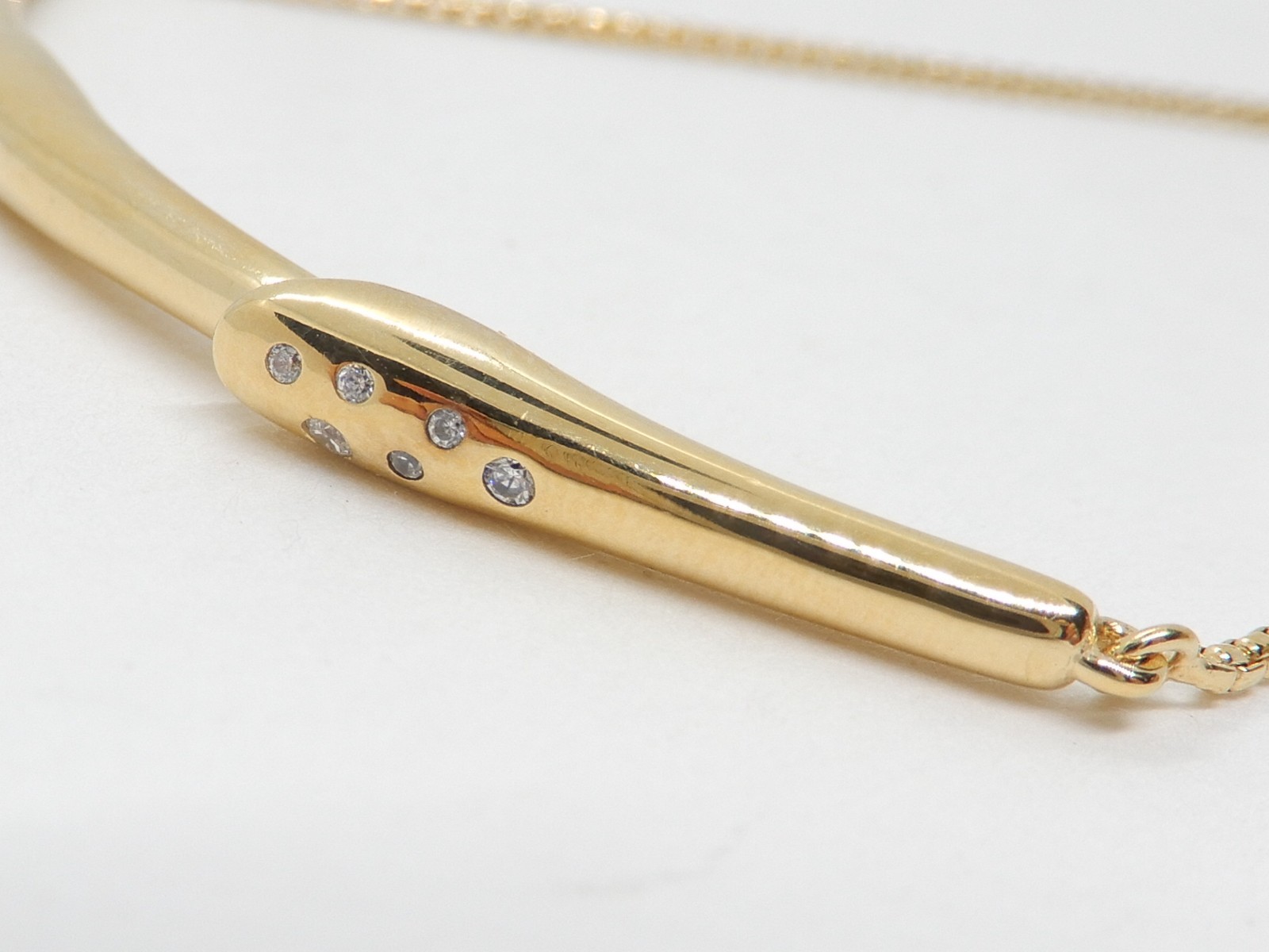 Authentic Pandora 18K Gold Plated Flower Stem Slider Bracelet 23cm 567917CZ-2