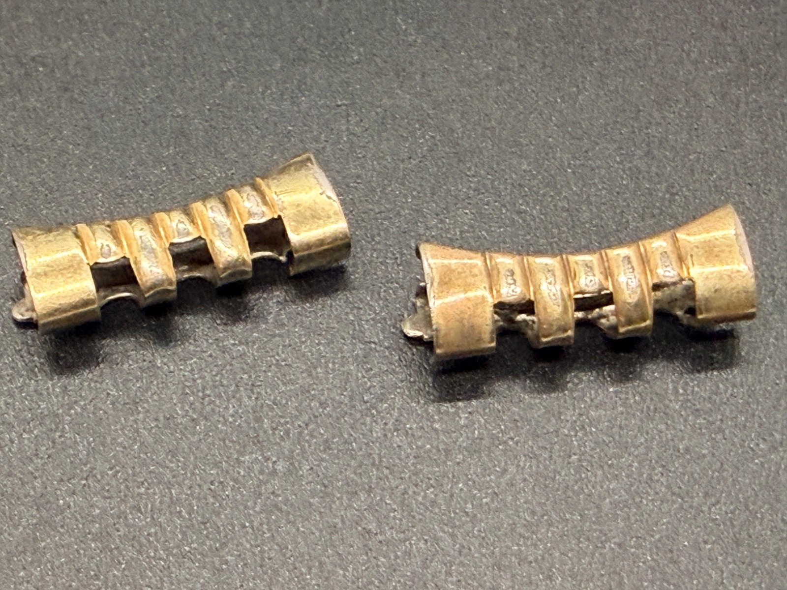 Vintage Omega 8220/511 Gold Plated Beads of Rice Bracelet 18mm Seamaster BOR
