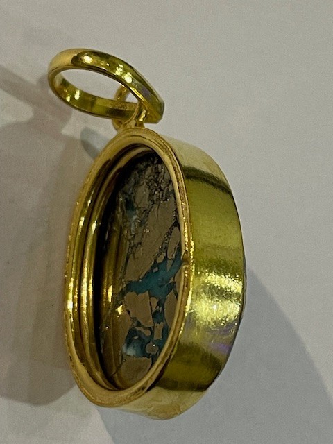 17.00 CARAT irani Turquoise firoza Pendant Stone Original Certified Natural Lock