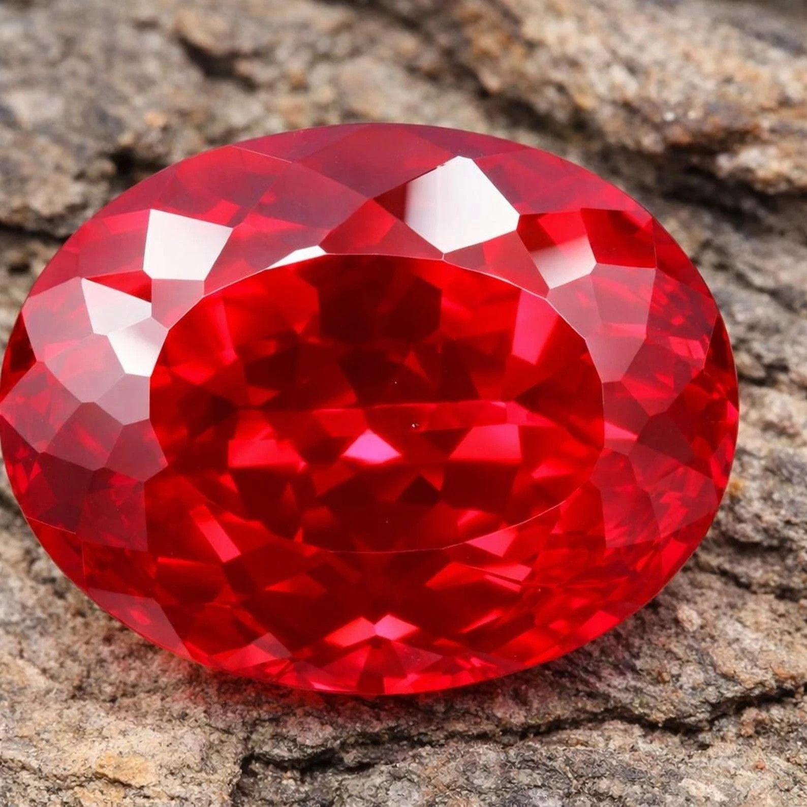 20.00 Ct+ Natural Flawless Myanmar Red Painite Oval Cut Loose Certified Gemstone