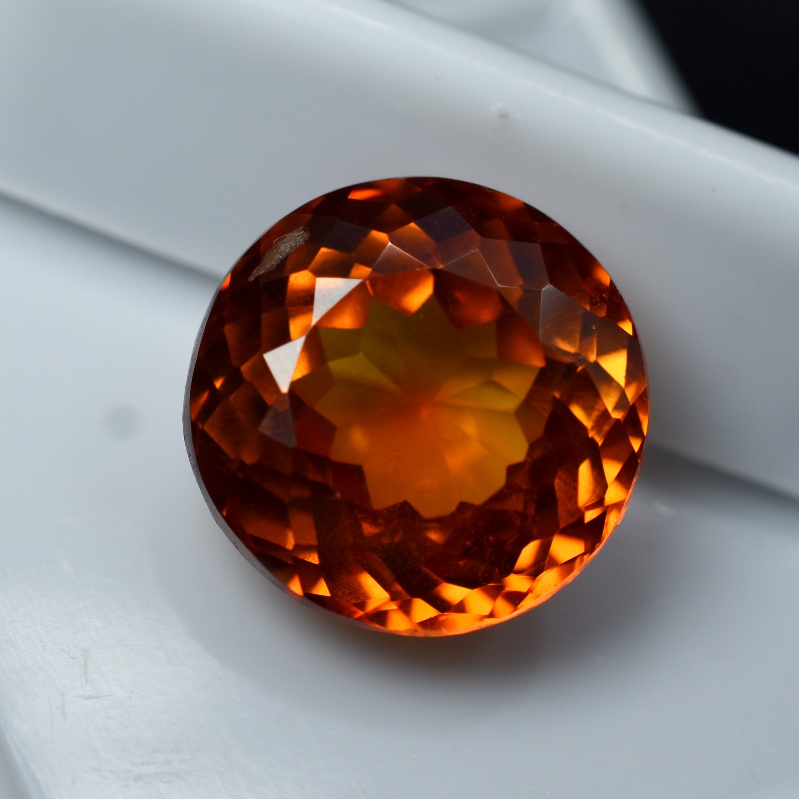 Natural Amazing Orange Sapphire Round Cut 9.80 Ct CERTIFIED Loose Gemstone