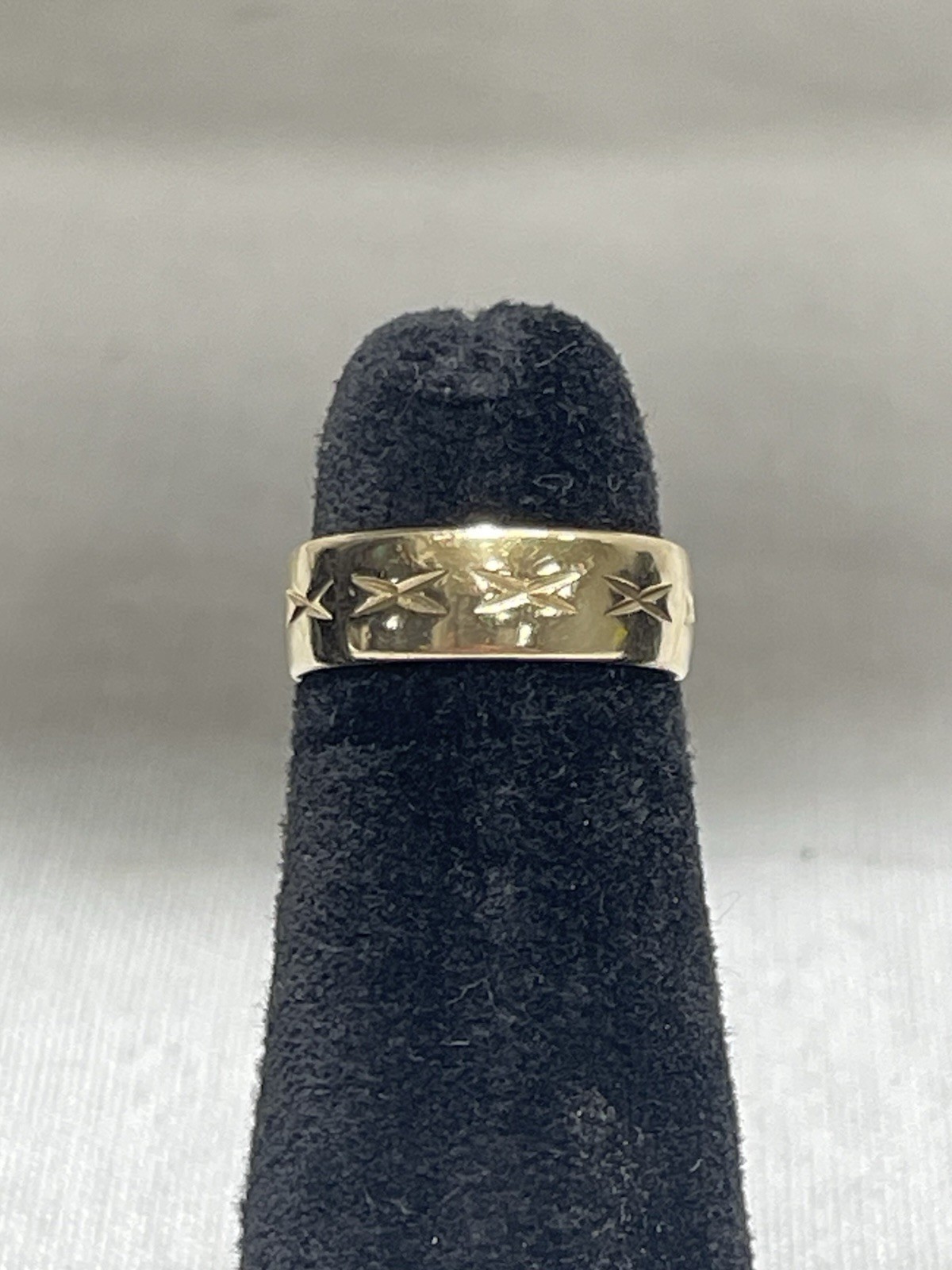 Vintage ArtCarved 14K Yellow Gold Wedding Band Ring 4.8g Engraved Size 5.75