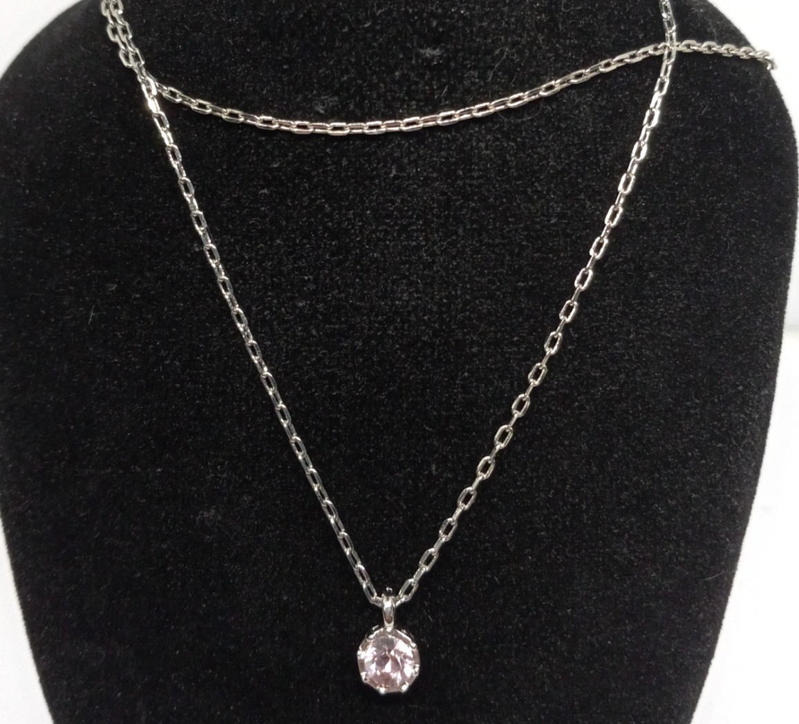 Pure Allure June Birth Stone Silver Tone 20″ Necklace Earring Swarovski Crystal