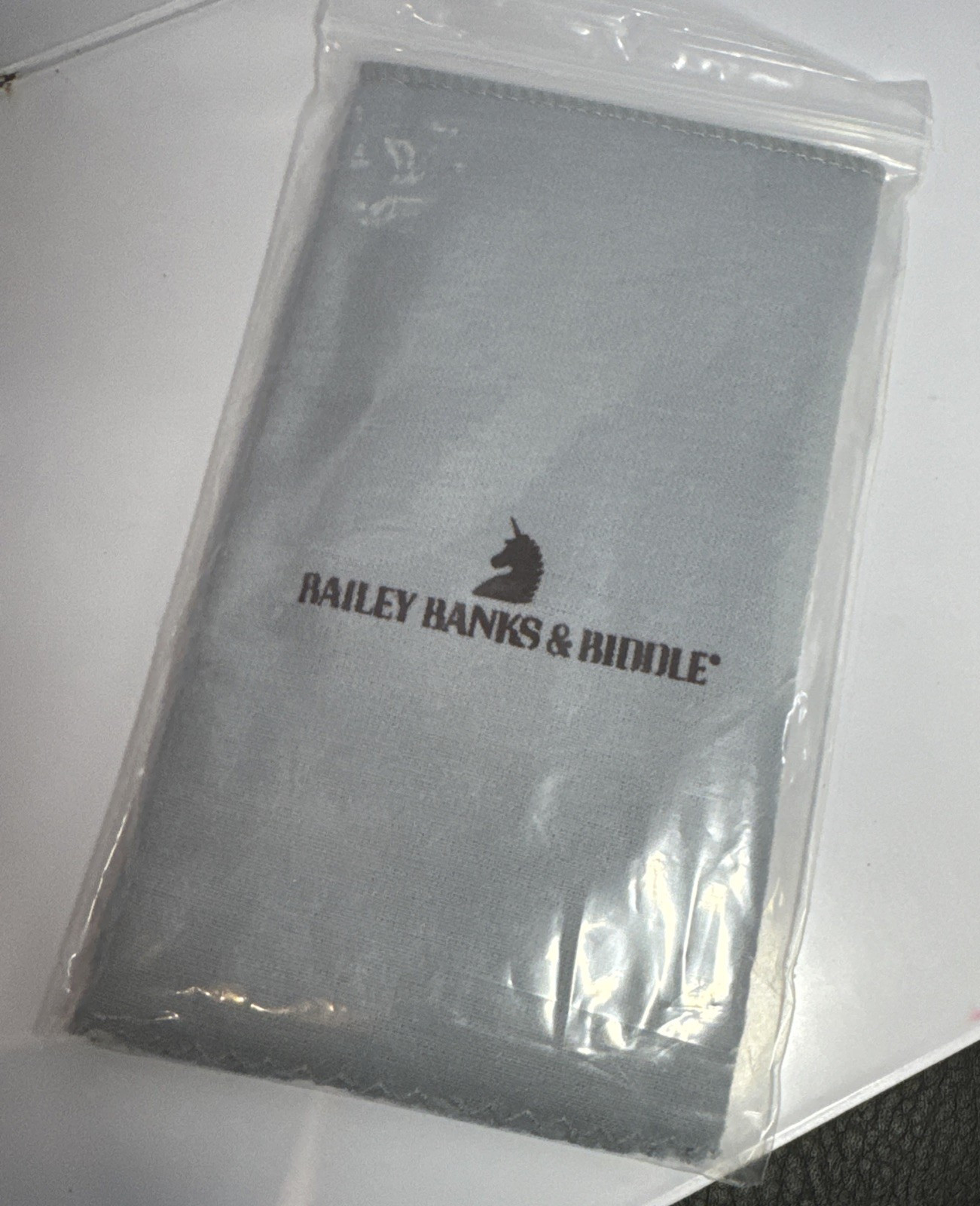 NIP Gray BAILEY BANKS & BIDDLE Jewelry Care Cloth – Cleans, Shines, & Protects