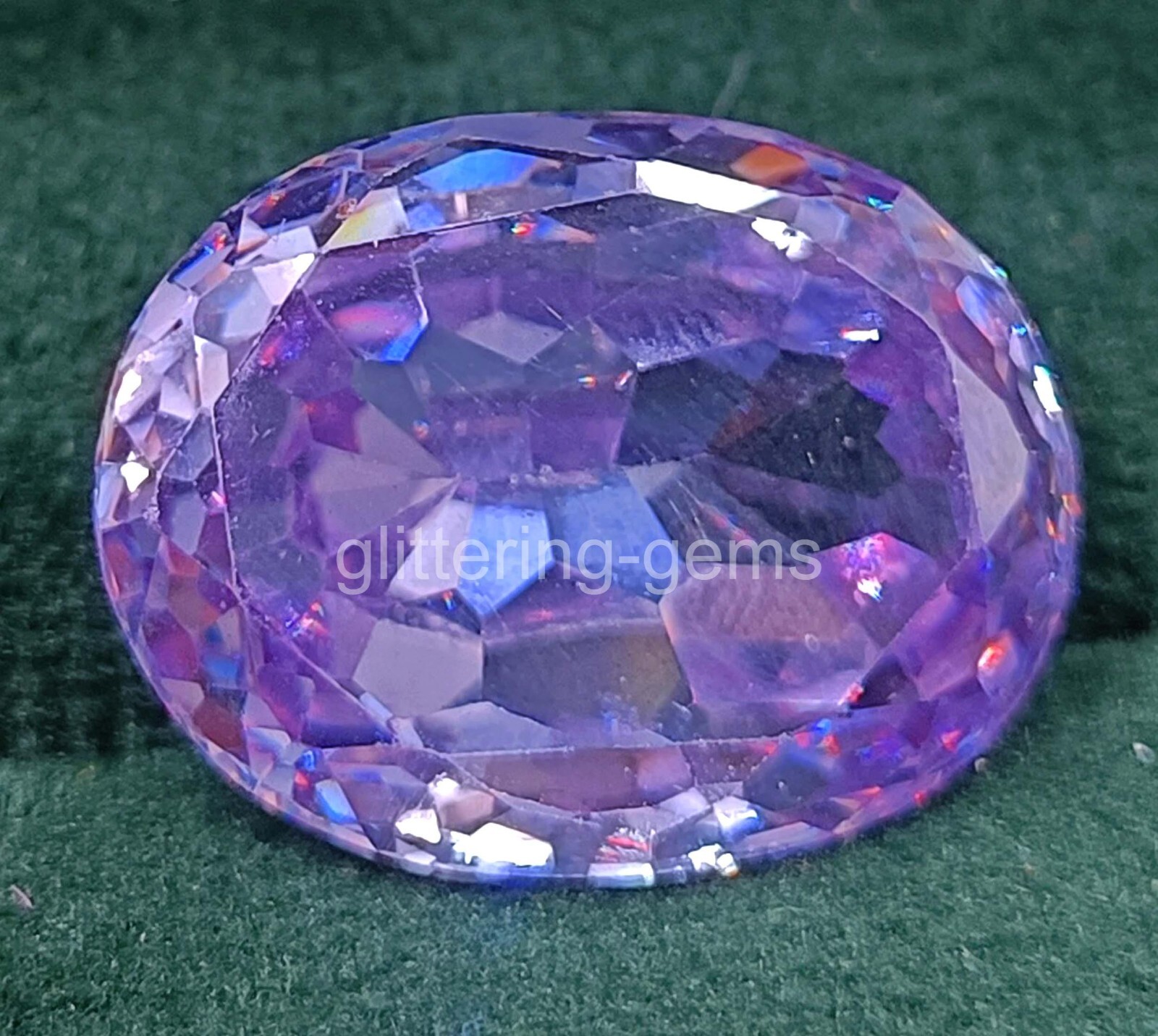 Natural Purple Amethyst 40.55 CT Oval Shape Certified Loose gemstone 5AIL