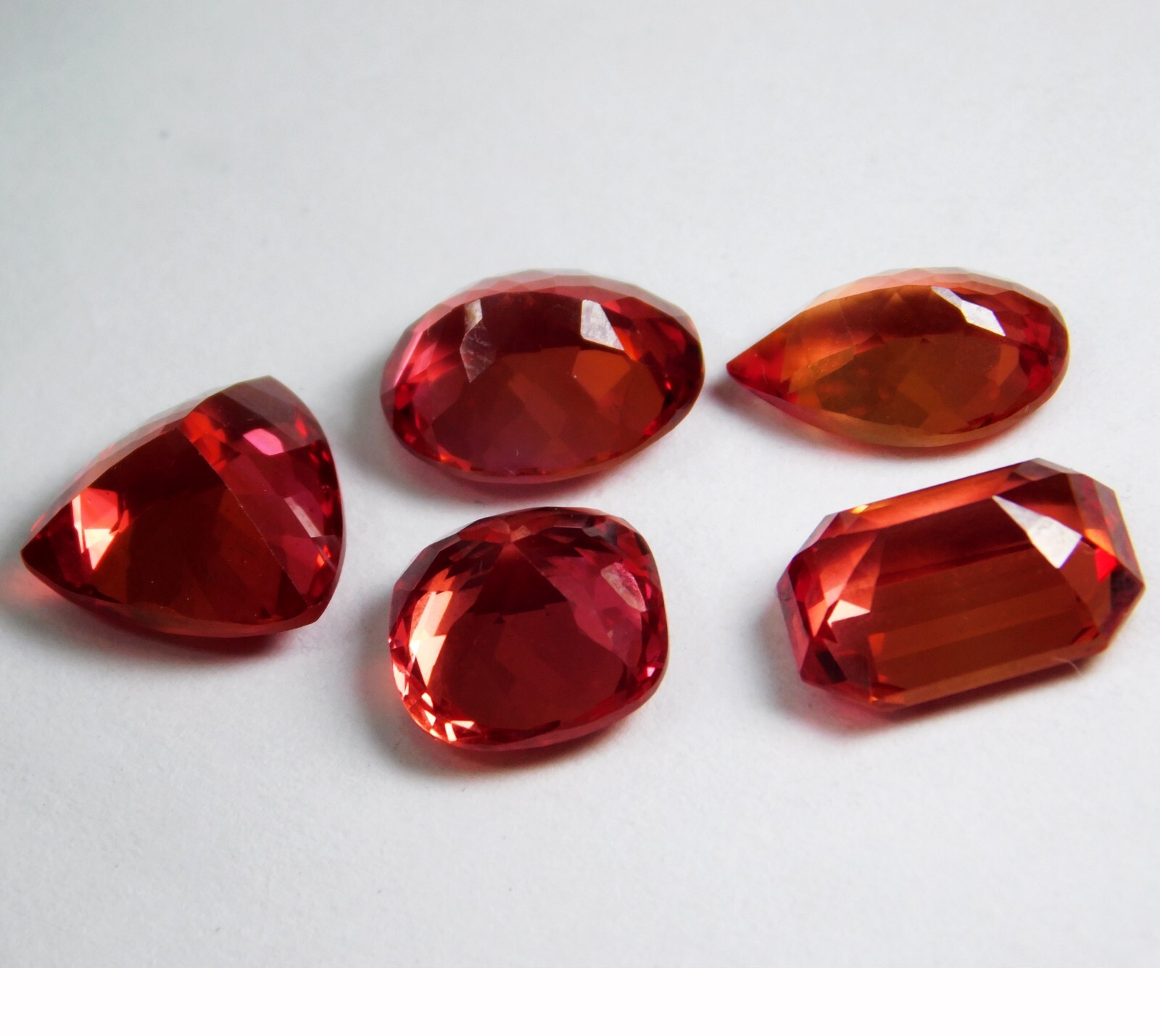Natural Orange Pink Padparadscha Sapphire 31.50 Ct Certified Mixed Gemstone Lot
