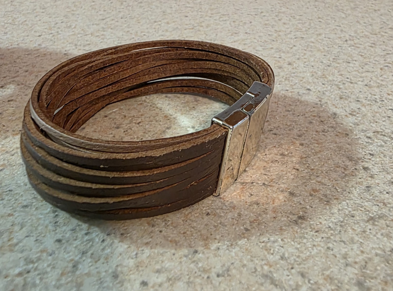 Leather Cuff bracelets Women Set Of Two