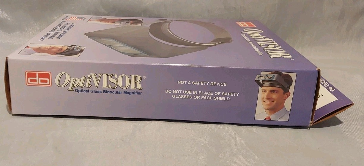 Optivisor- Optical Glass Binocular Magnifier- Model DA-5 with 2.5x Magnification