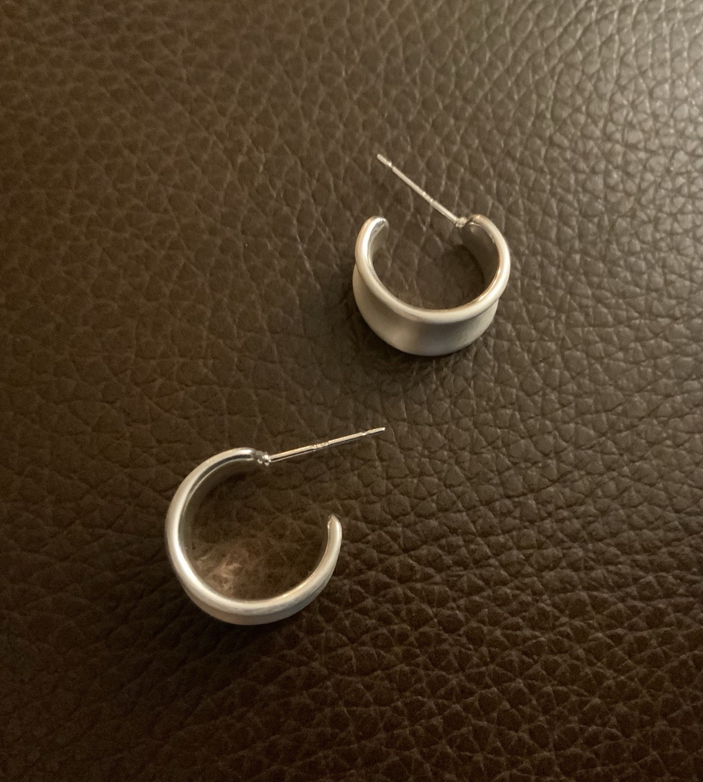 Sundance Molten Silver Hoop Earrings Boho Matte Brushed Minimalist Stud Catalog
