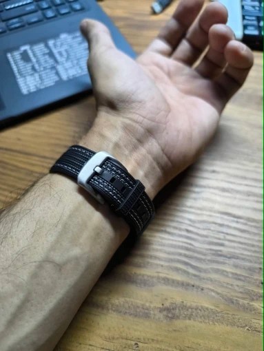 20mm Quick Release Weave Silicone Rubber Strap Curved End Band Tool For Watch