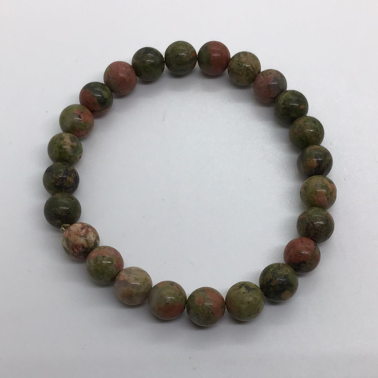Unakite Faceted Necklace Bracelet Pierced Earrings Lot Set 19” 108g Pink Green