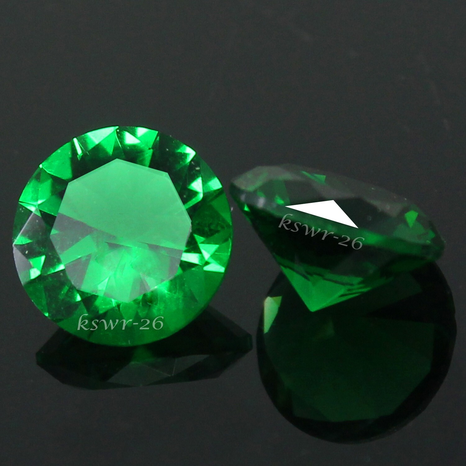 Natural Certified MUZO Green Emerald 11.00 MM Round Pair Stunning AAA+ Gemstone
