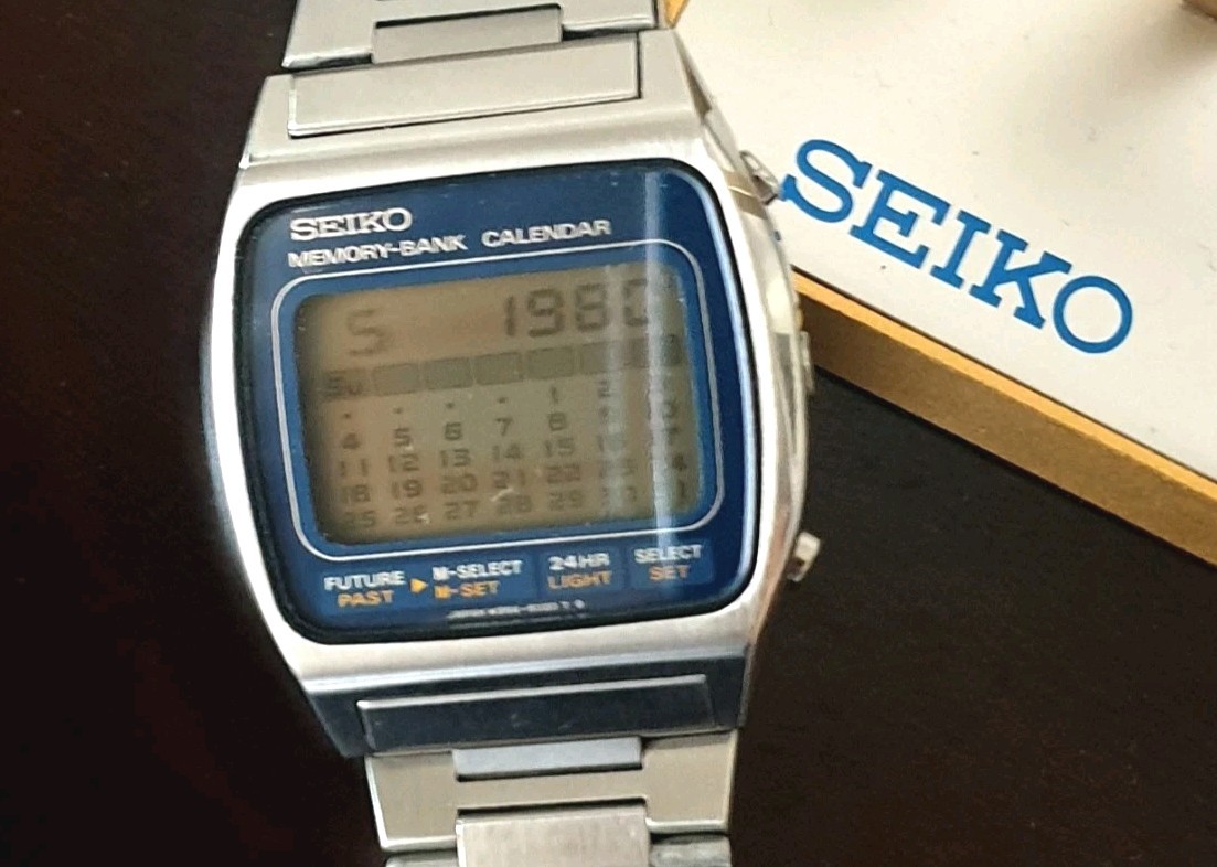 VINTAGE 1970 Quarzo Seiko LCD Modulo Moonraker M354-5020 Solo cassae modulo.