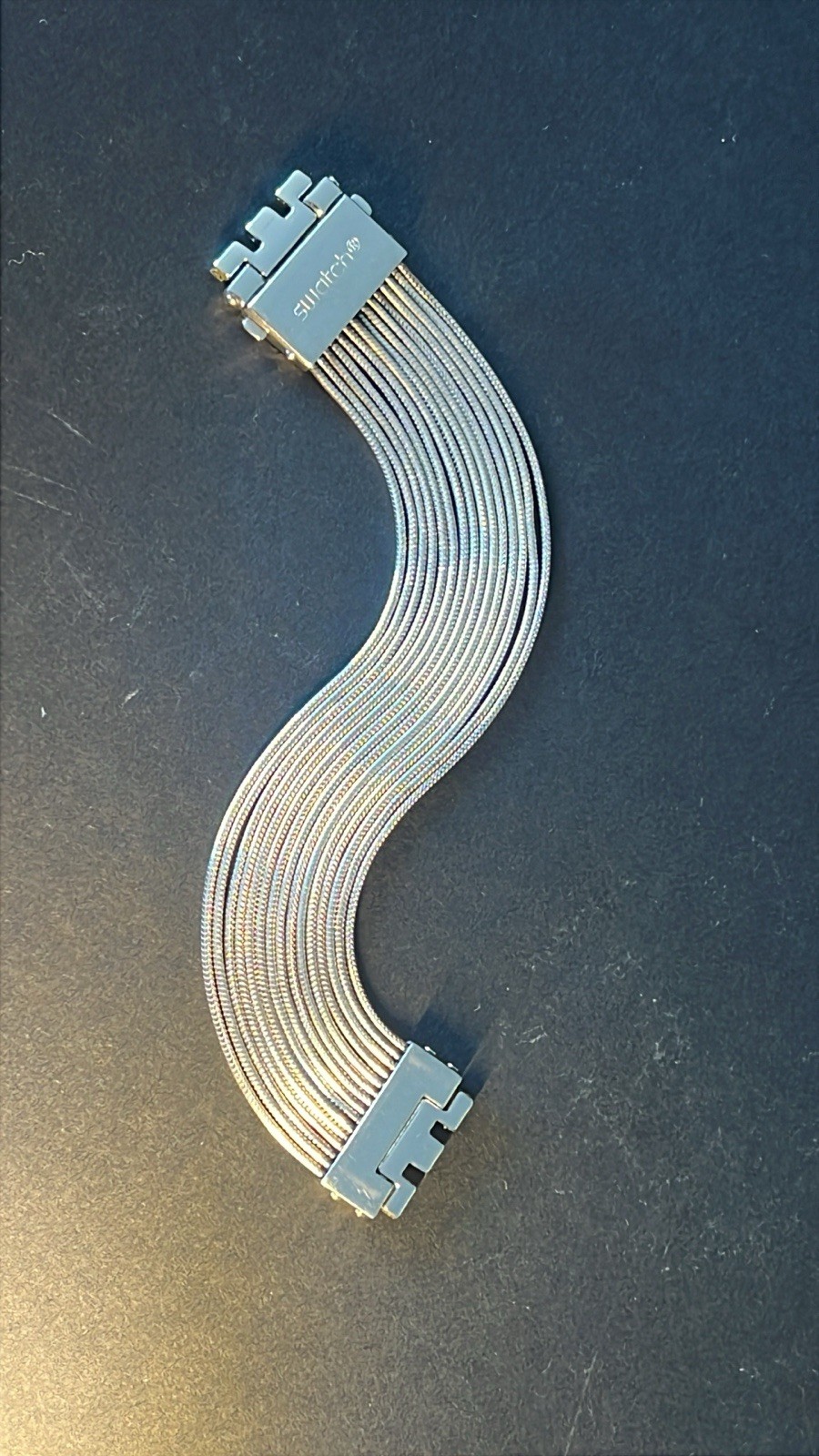 Rare Swatch Watch Strap Band 2001 Meshstream Skin Sterling Silver SFK132 925