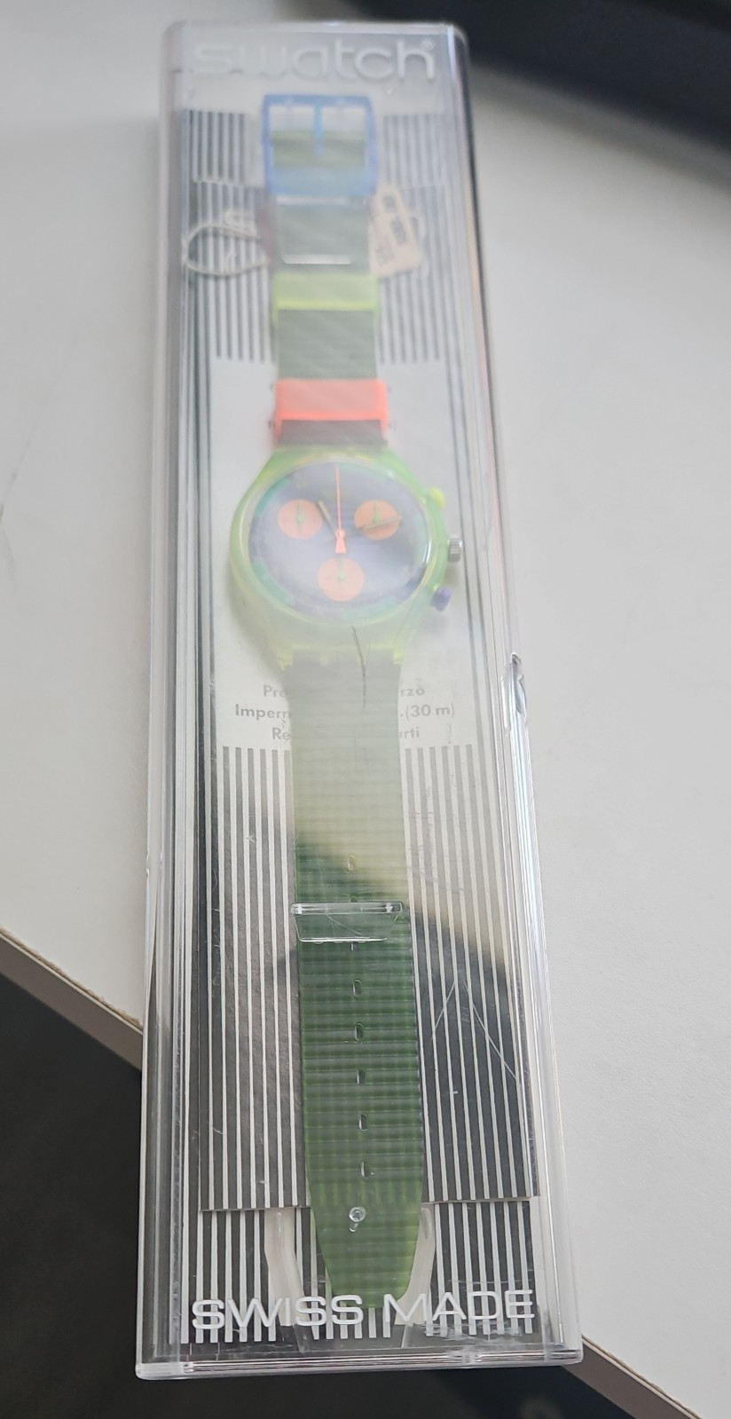 Swatch Chrono New Neo Wave SCJ100 1991 Vintage Watch 90s Unworn in original case