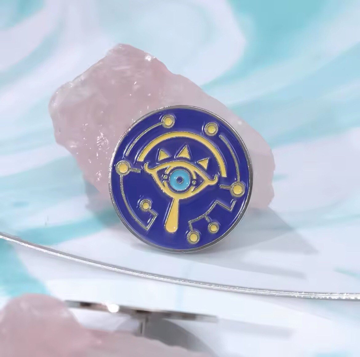 Zelda Style Pin Set 6pk Rubber Back Brooch Zelda Master Sword Pin Majoras Mask