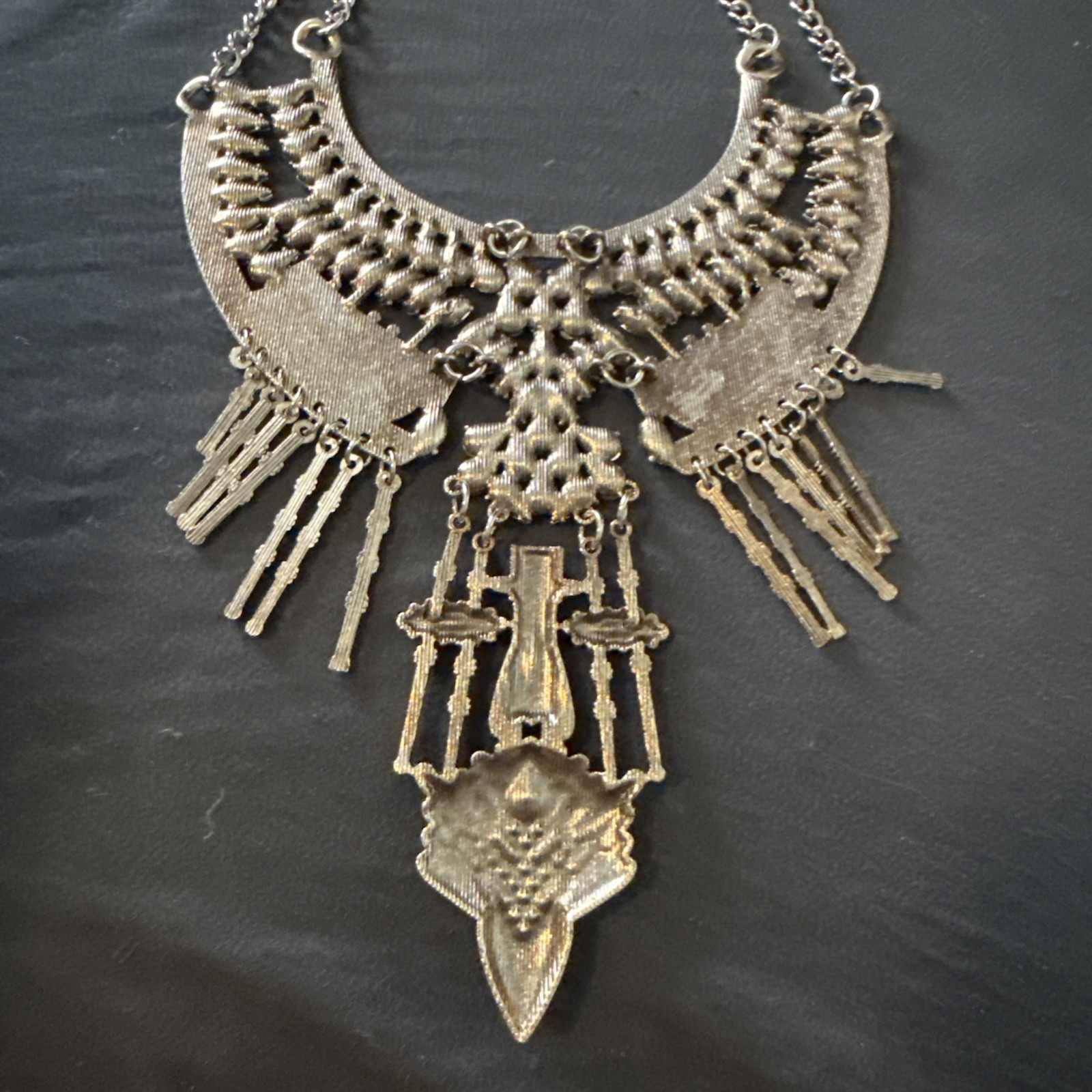 Retro Gypsy Statement Necklace bib-style Ethnic Tribal Bohemian Festival