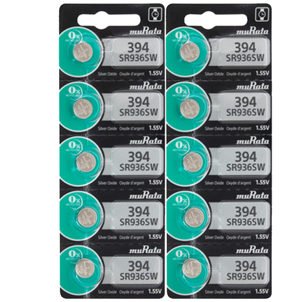 20 Murata Replaces Sony 394 SR936SW LR936 LR45 Silver Oxide 1.55V Watch Battery