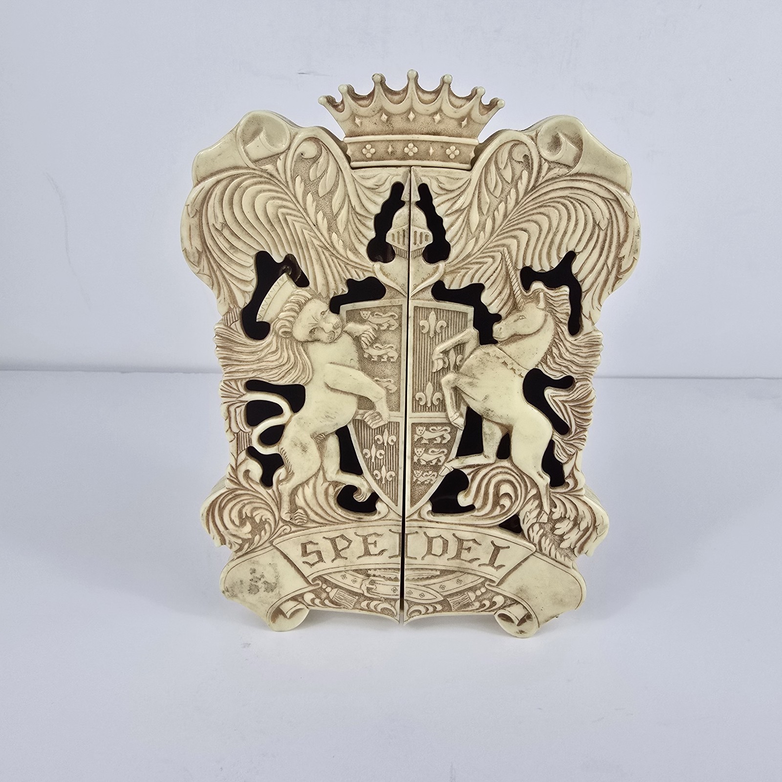 RARE Vtg Speidel Celluloid Sir Galahad Watch Presentation Box Braun Crystal 6.5