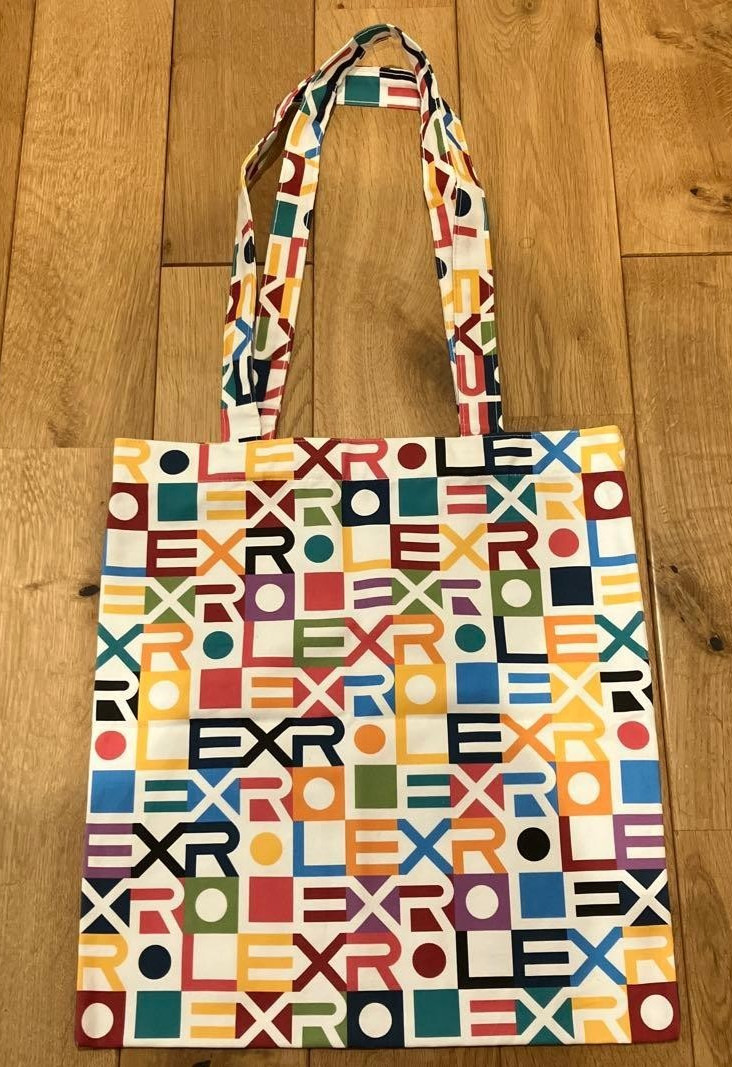 Rolex Jubilee Motif Canvas Tote Bag Multi-Color Logo Novelty Rare VIP Gift